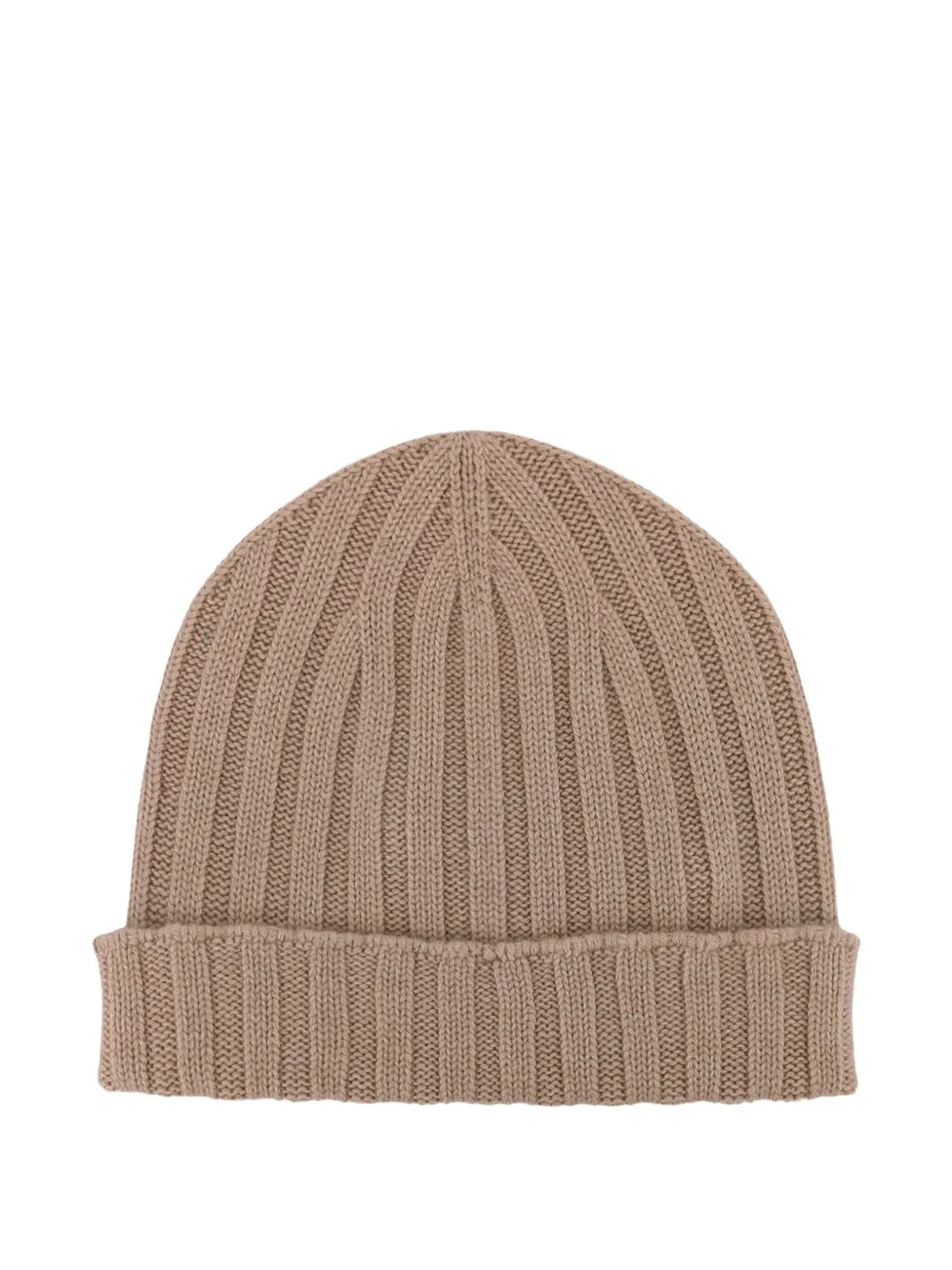 Filippo De Laurentiis Ribbed Beanie In Brown