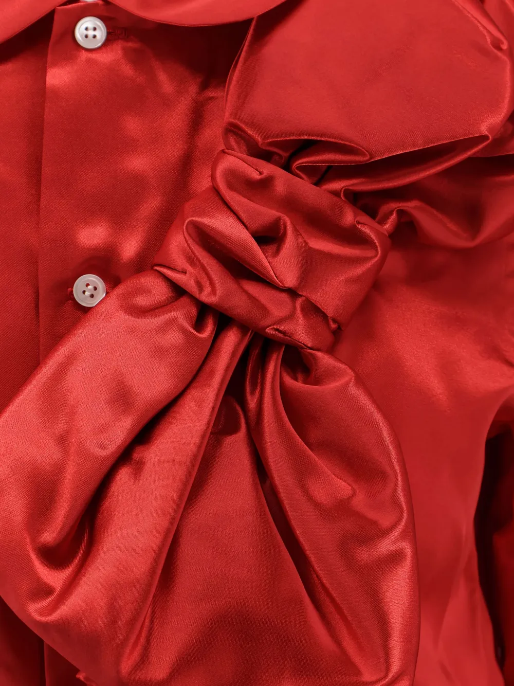 Comme Des Garçons Play Bow-detail Button-down Shirt In Red