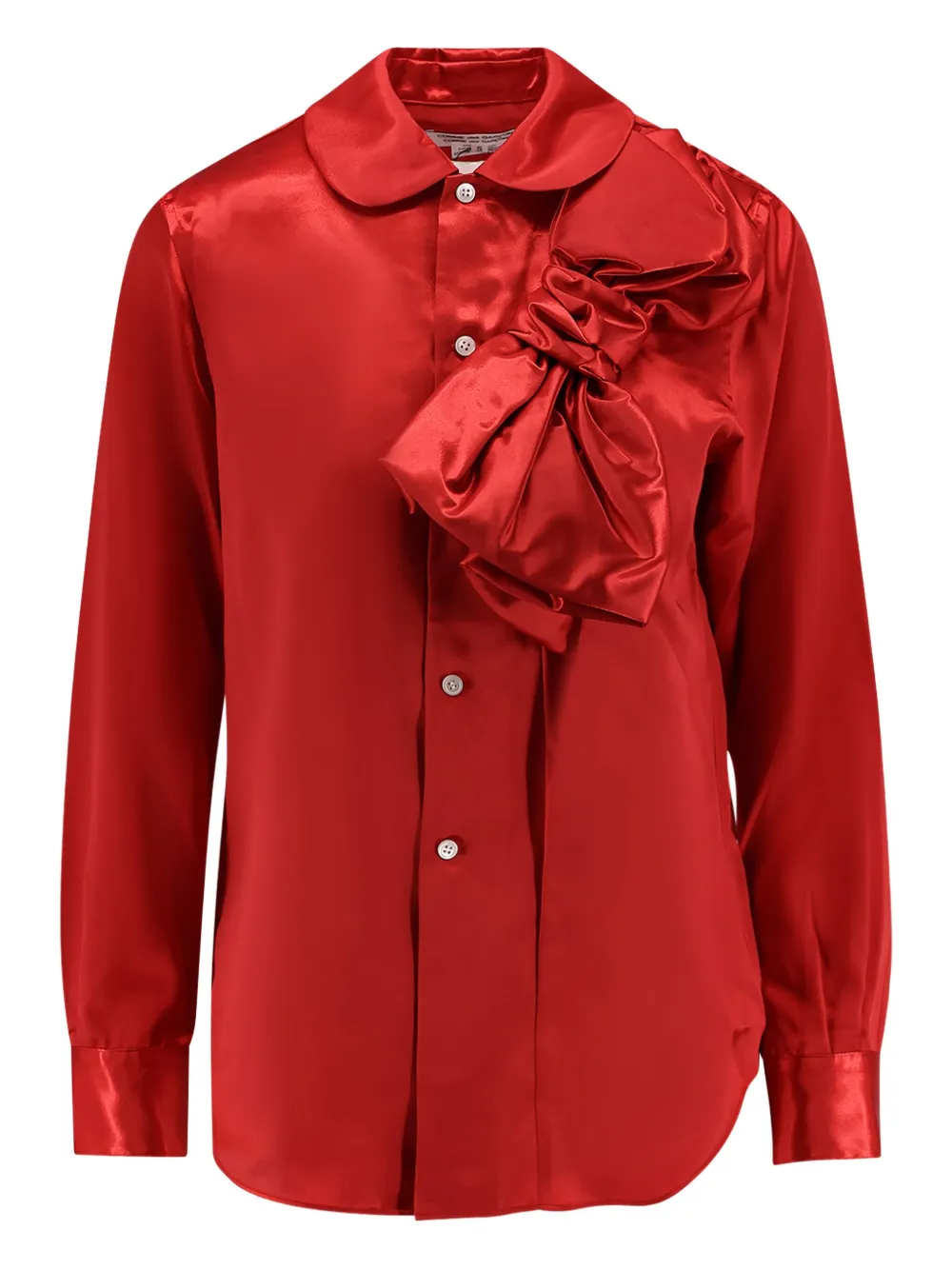 Comme Des Garçons Play Bow-detail Button-down Shirt In Red