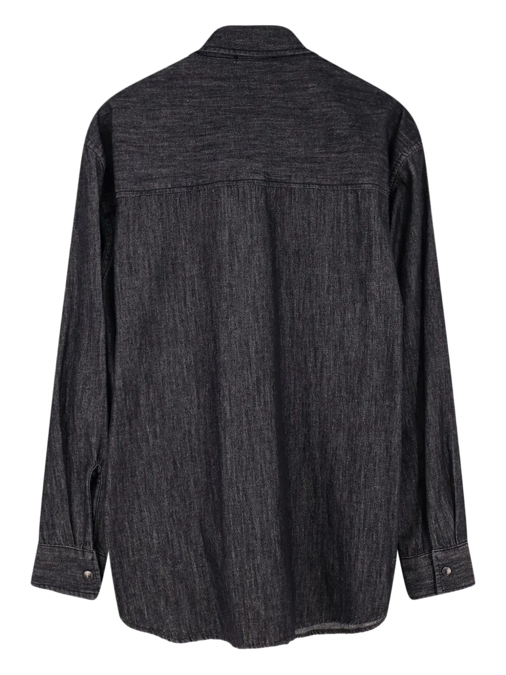 Pence Snap-button Long-sleeve Shirt In Black