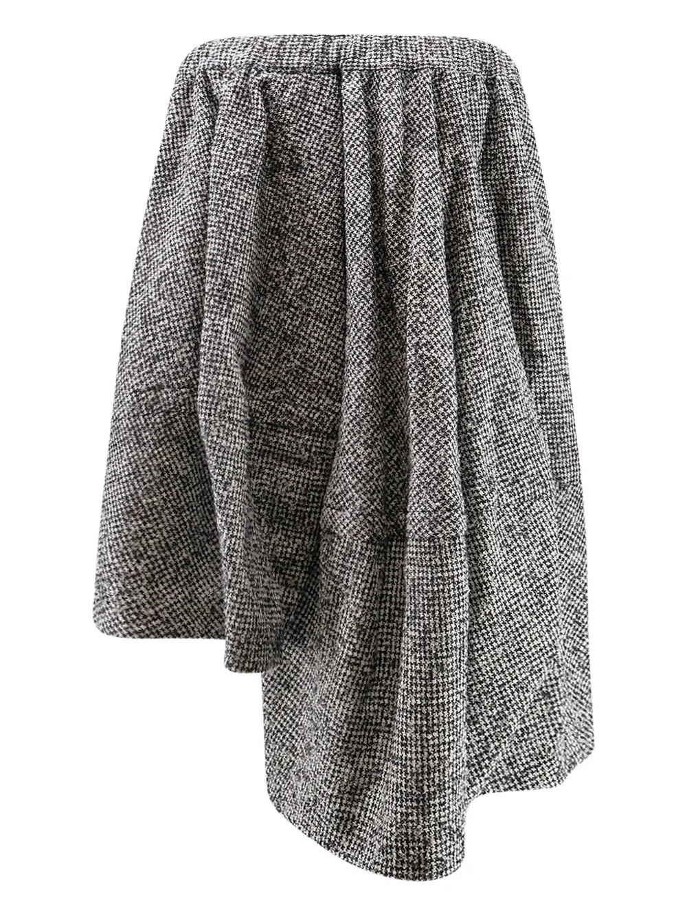 Comme Des Garçons Play elasticated-waist asymmetric midi skirt - Zwart