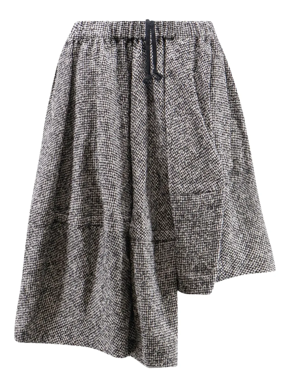 Comme Des Garçons Play Elasticated-waist Asymmetric Midi Skirt In Gray