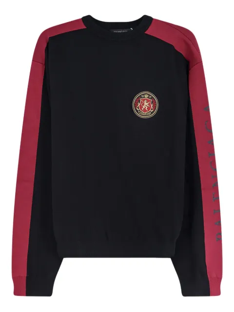 Balenciaga embroidered-logo long-sleeve sweater