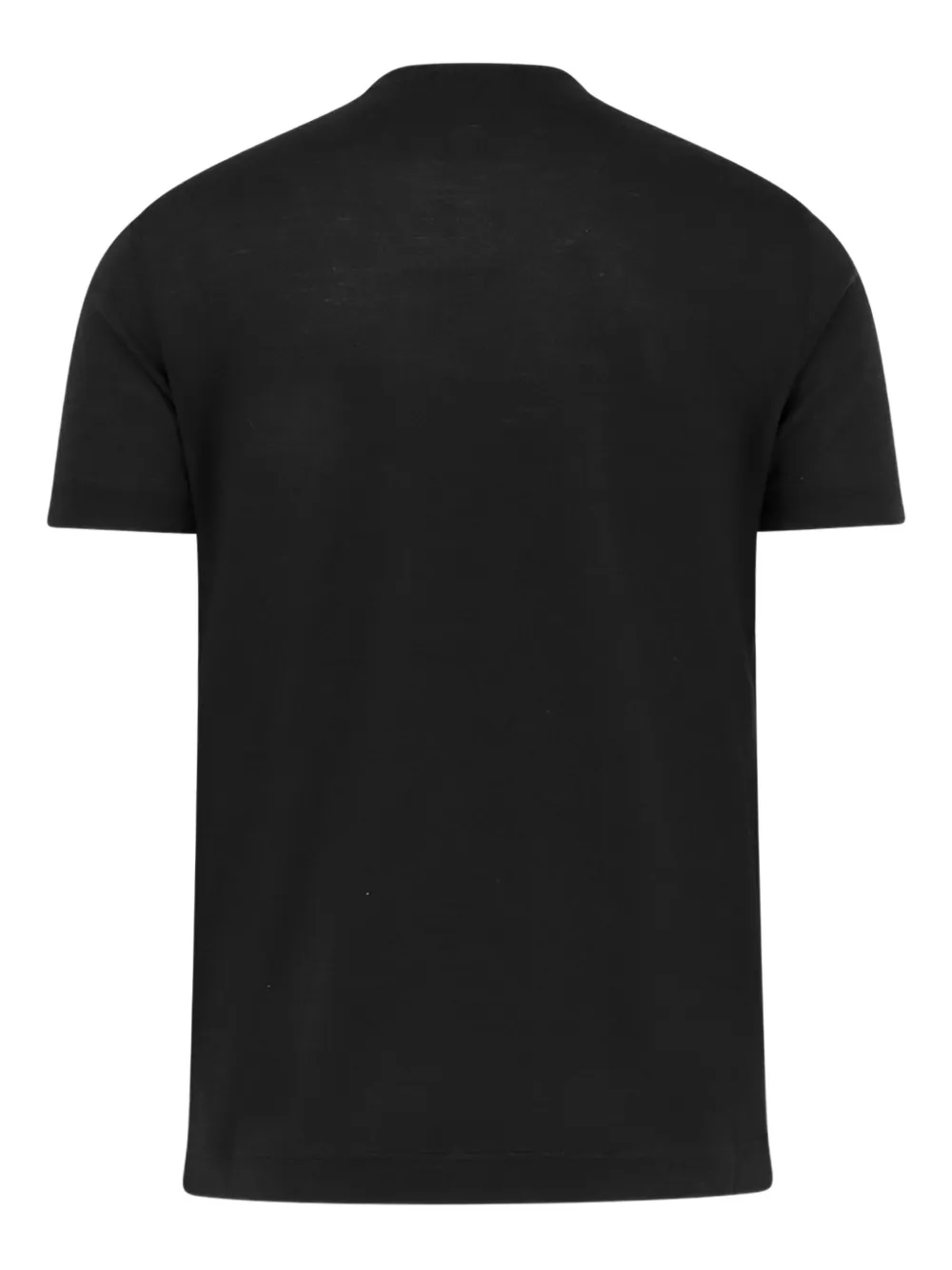 Filippo De Laurentiis Crew-neck Virgin-wool T-shirt In Black