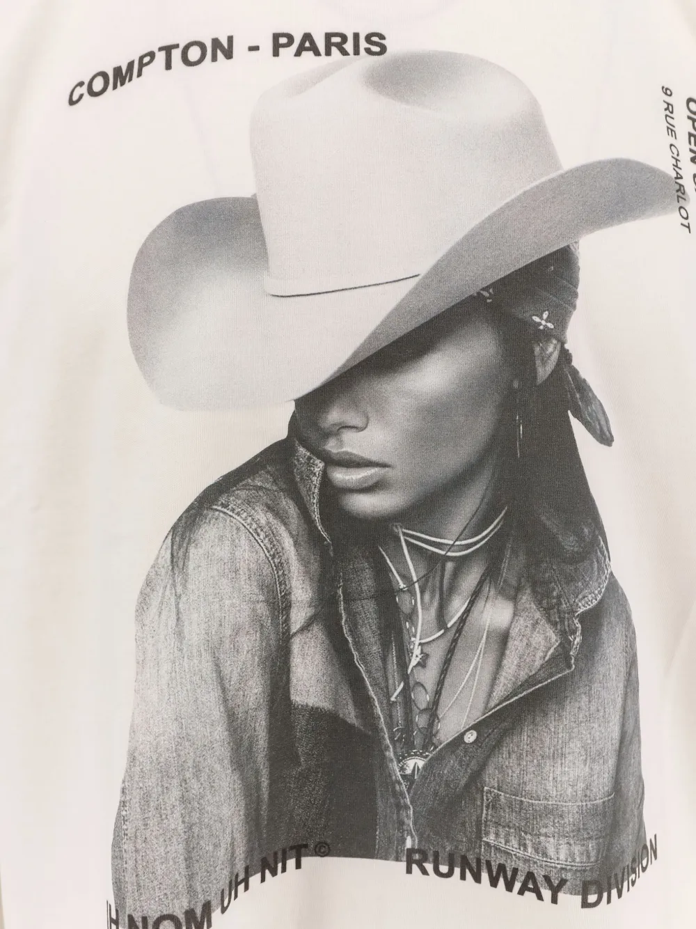 Ih Nom Uh Nit T-shirt met cowgirl print Wit