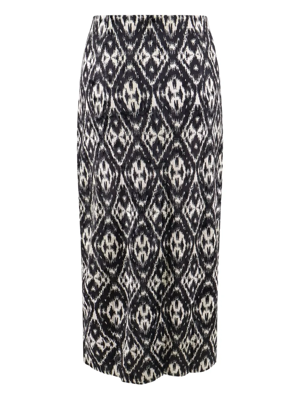 Pierre-louis Mascia Jacquard Velvet Pencil Skirt In Black