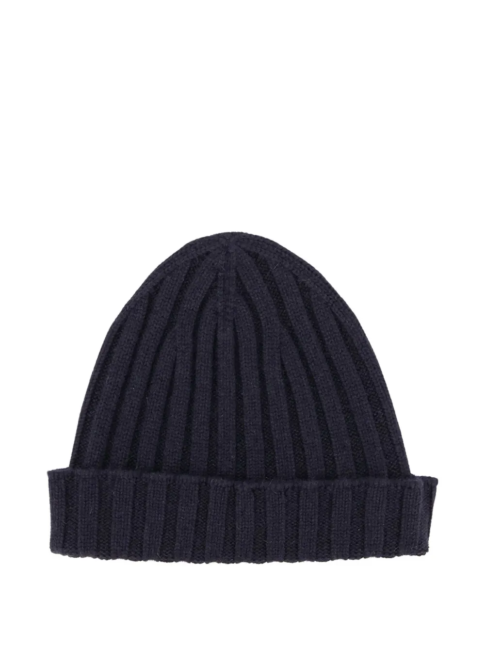 Filippo De Laurentiis Ribbed-knit Beanie Hat In Blue
