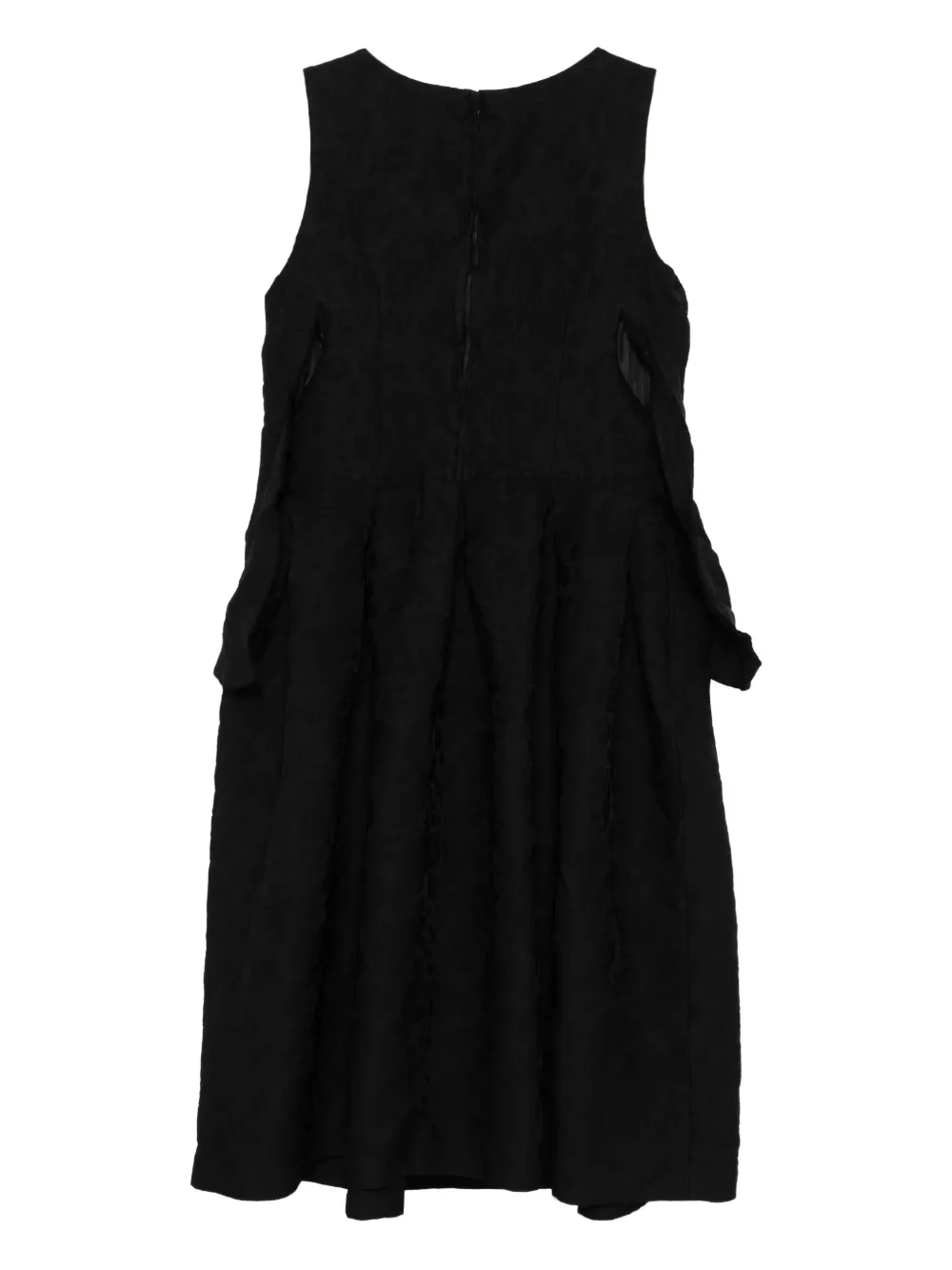 Comme Des Garçons Play scalloped-detail midi dress - Zwart