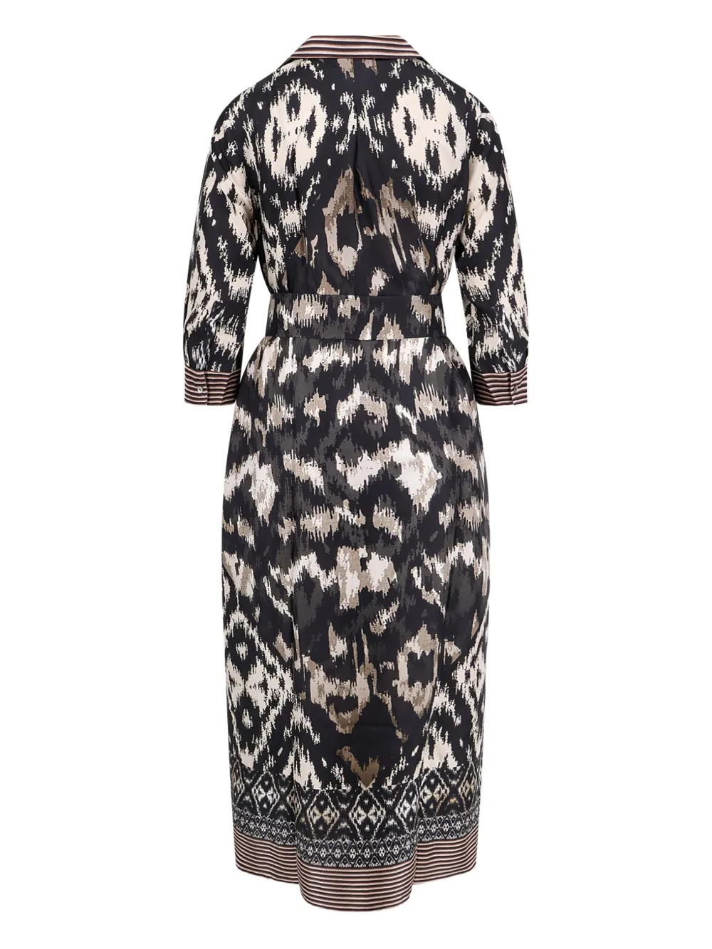 Pierre-Louis Mascia graphic-print midi dress - Zwart