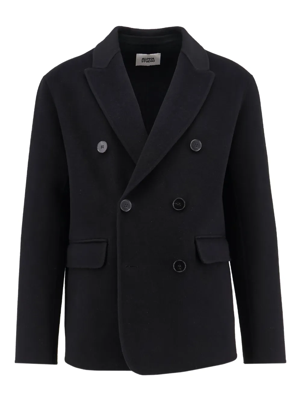 ALPHA STUDIO double-breasted blazer | Black | Image 1