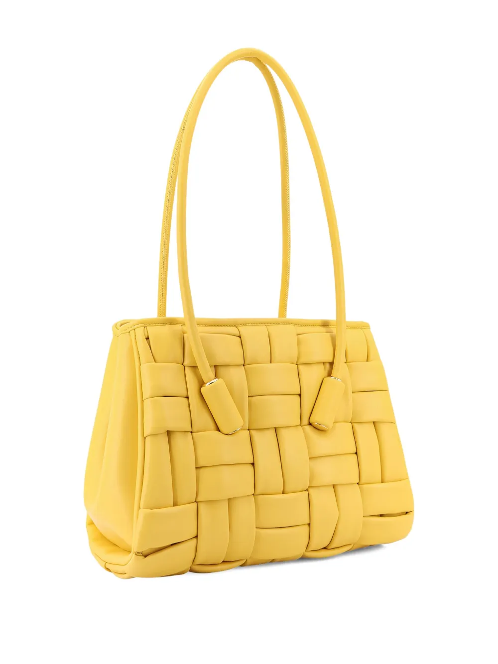 Themoirè Weaved Leila Leather Shoulder Bag In Yellow