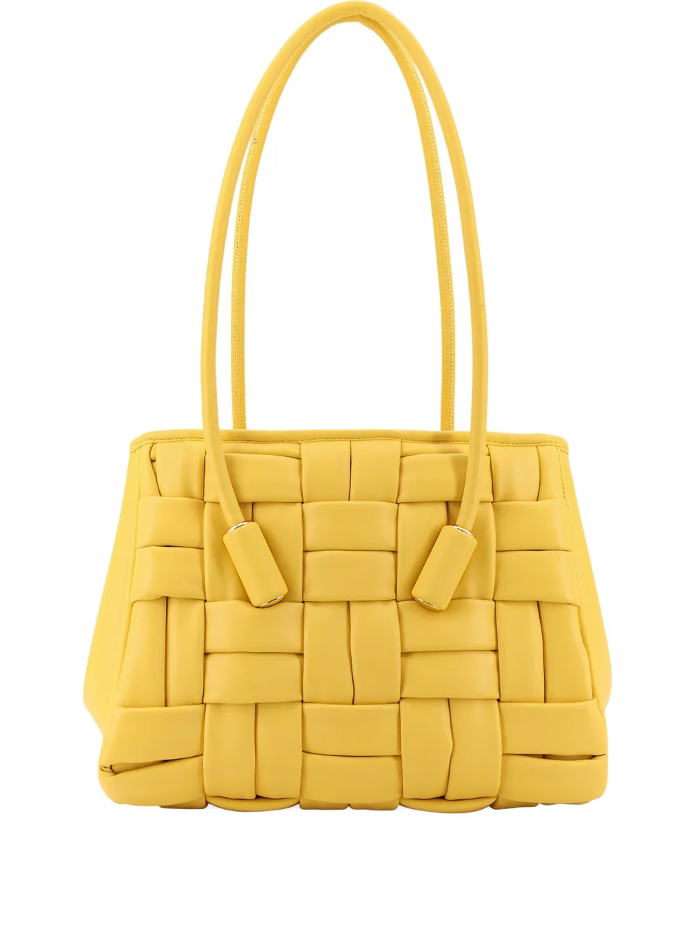 Themoirè Weaved Leila Leather Shoulder Bag In Yellow