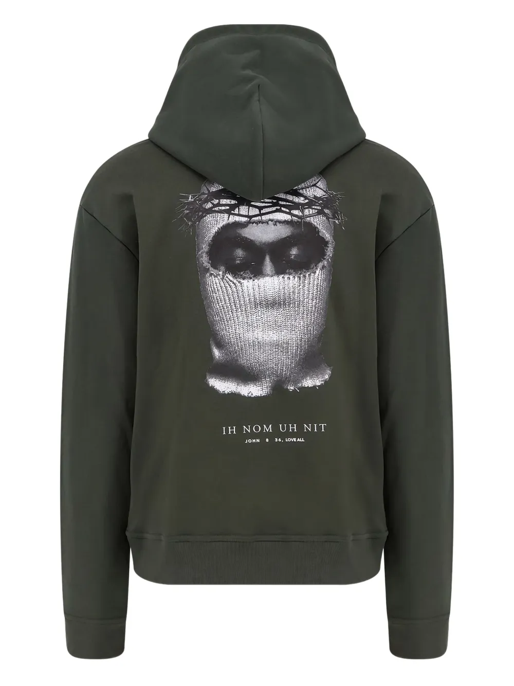 Ih Nom Uh Nit Graphic-print Drawstring Hoodie In Green