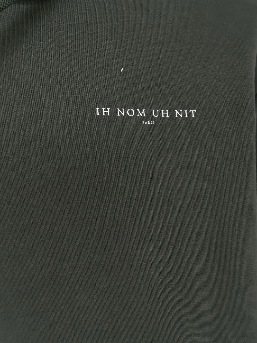 Ih Nom Uh Nit Graphic-print Drawstring Hoodie In Green