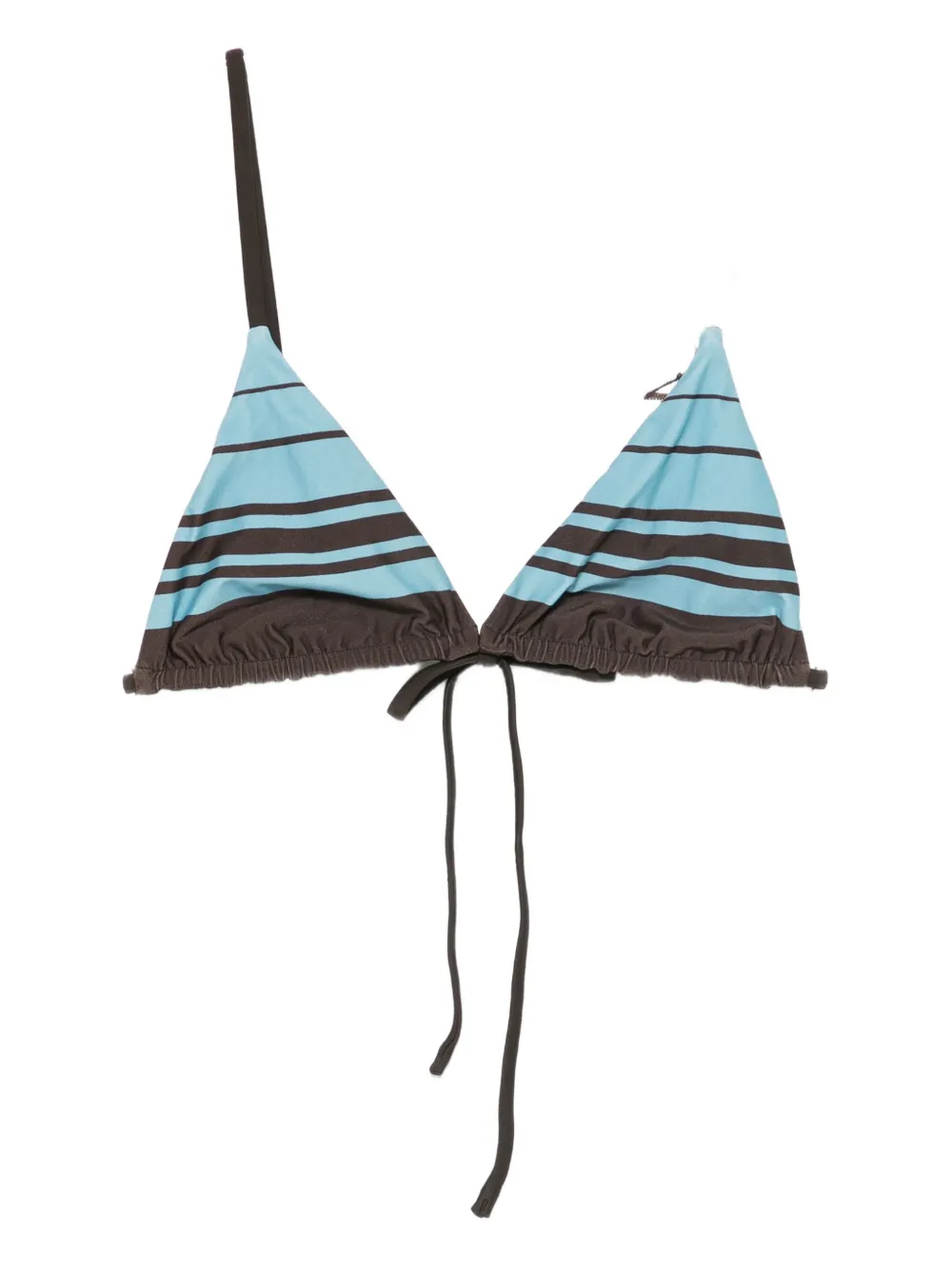 SIR. striped beaded beachwear top - Blu