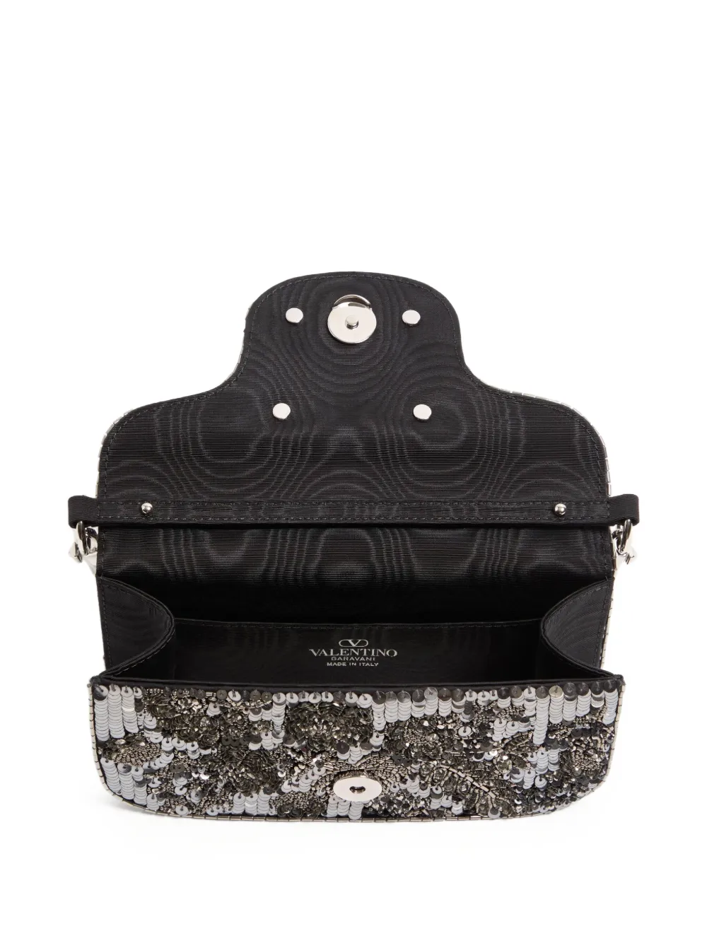 Valentino Small Locò Embellished Tote Bag In Gray