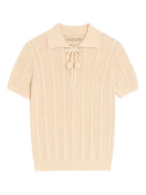 Valentino Garavani cotton knitted polo top