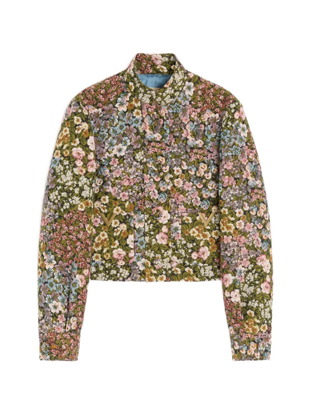 Valentino Garavani Jacke mit Blumen-Print - Grün