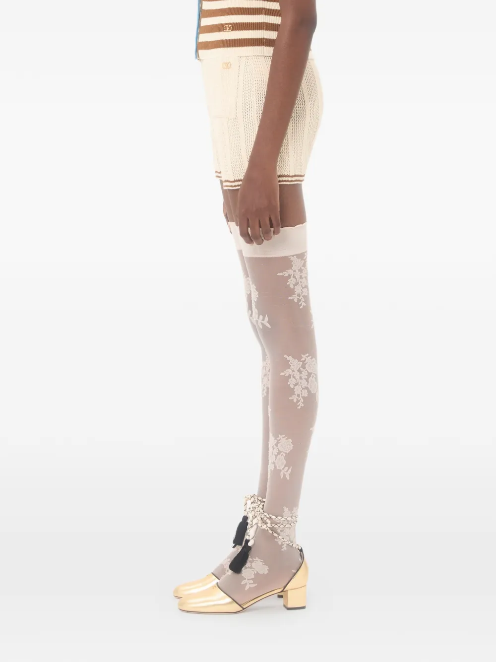 Valentino Garavani VLogo shorts met detail Beige
