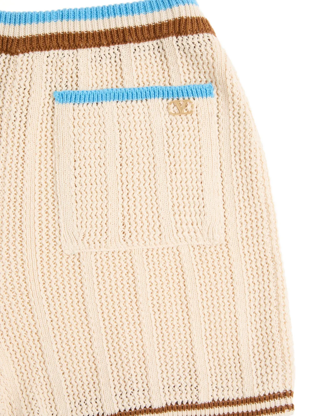 Valentino Garavani VLogo shorts met detail Beige