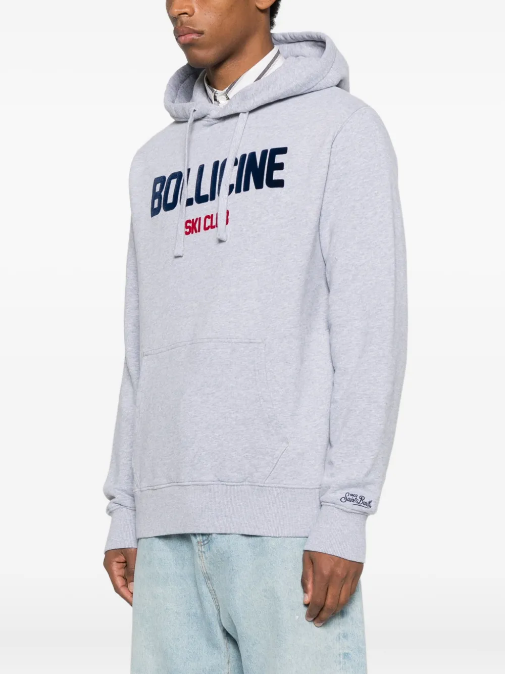 Mc2 Saint Barth Urban Hooded Sweatshirt Kangaroo Pocket In Gray