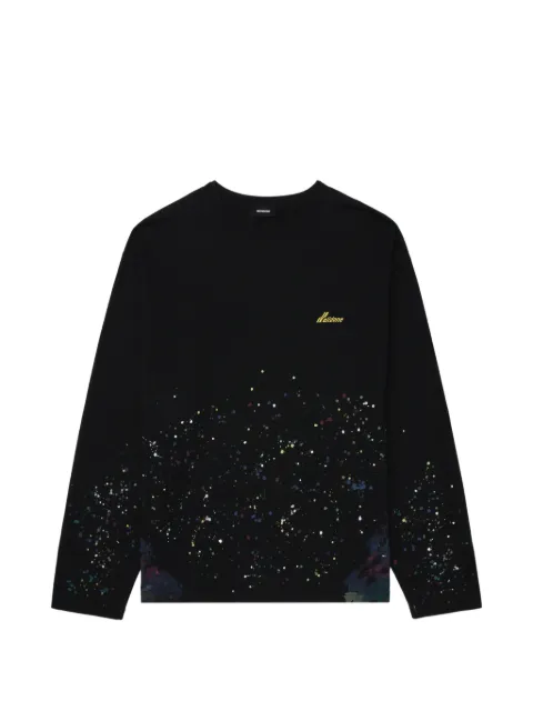 We11done splatter long-sleeves T-shirt