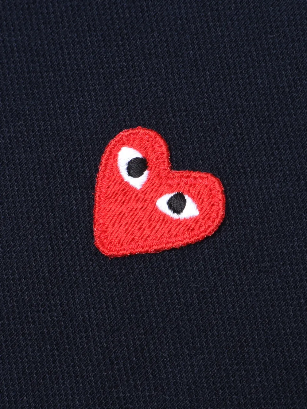 Comme Des Garçons Play Kids Poloshirt met hart applicatie Blauw