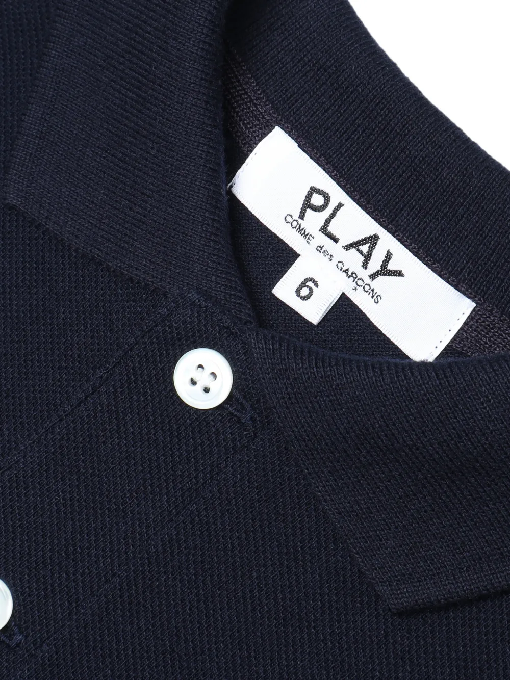 Comme Des Garçons Play Kids Poloshirt met hart applicatie Blauw