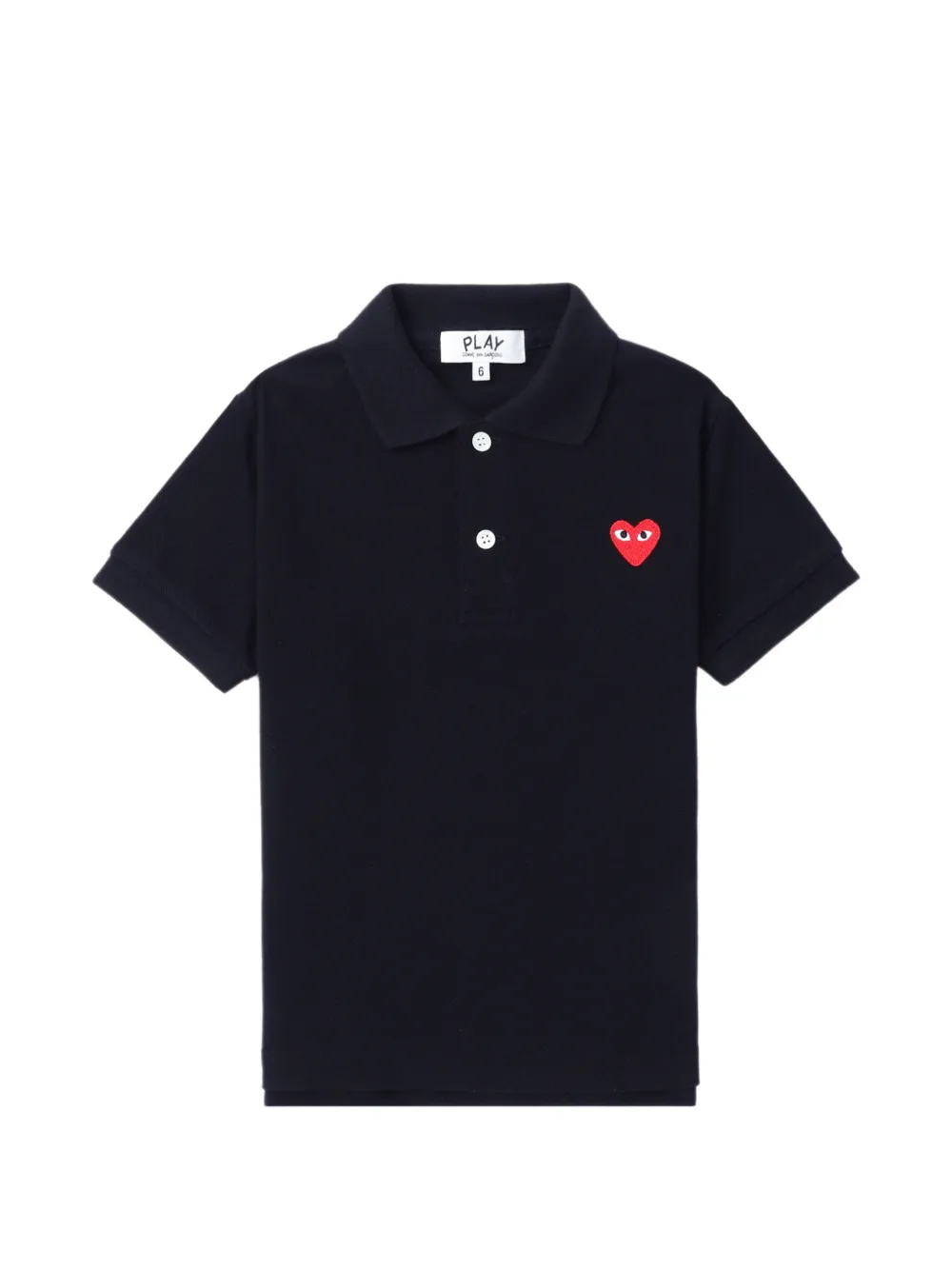 Comme Des Garçons Play Kids heart-appliqué polo shirt - Blu