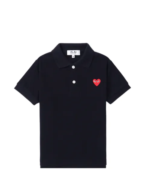 Comme Des Garçons Play Kids polo-skjorte med hjerteapplikation