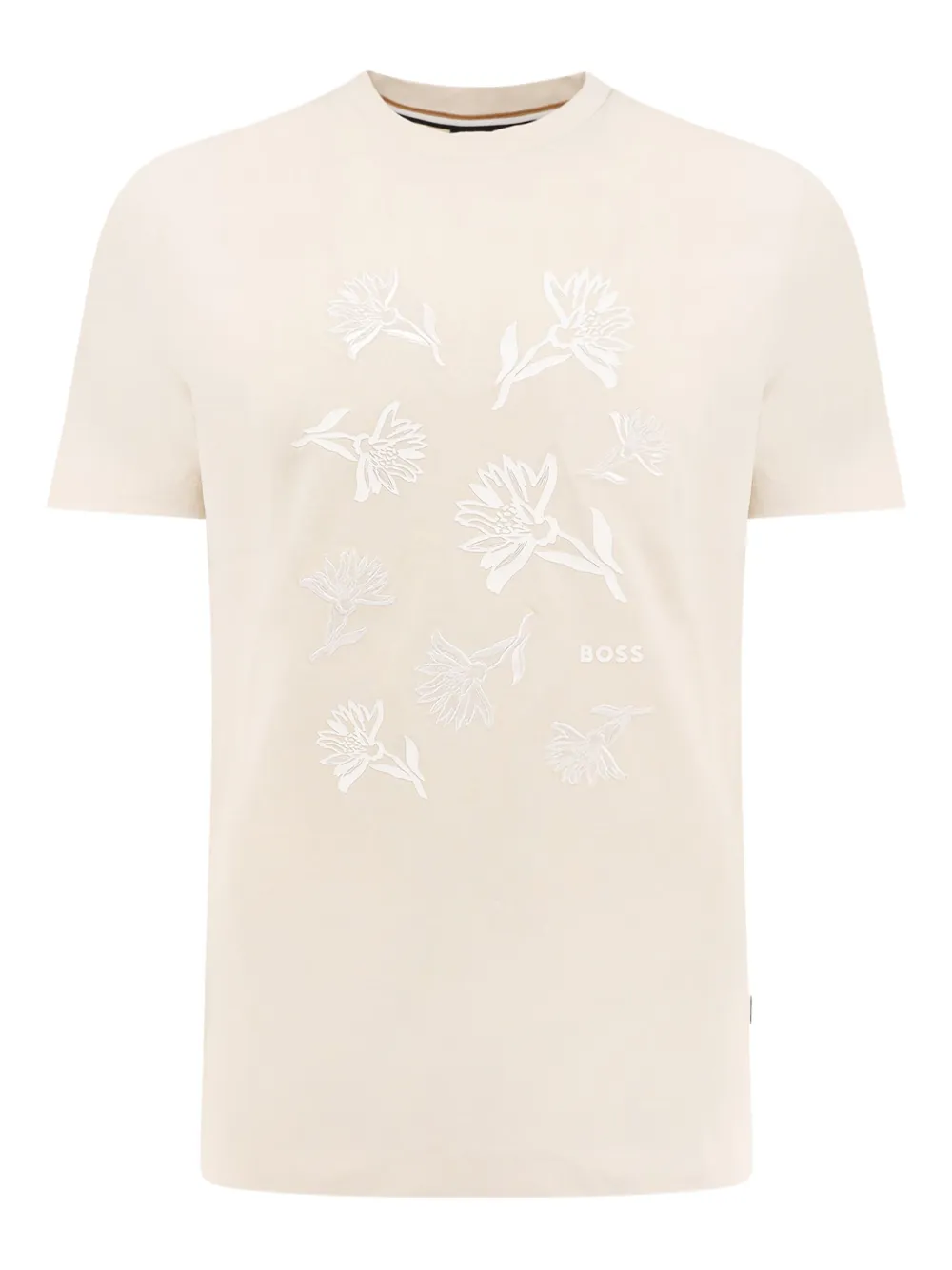 BOSS embroidered short-sleeve T-shirt | Neutrals | Image 1