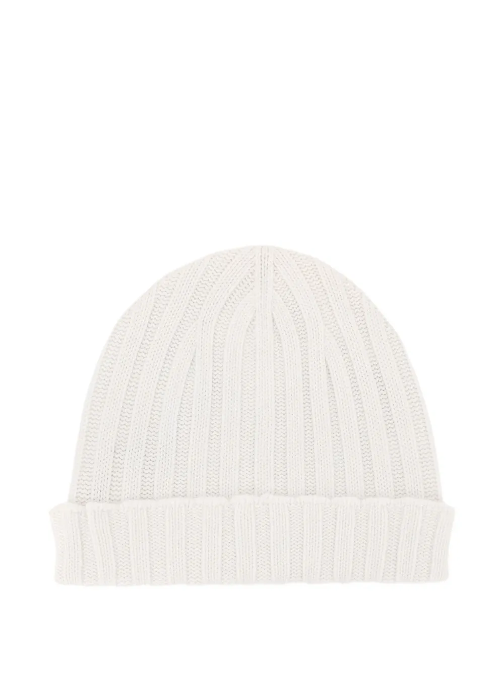 Filippo De Laurentiis Ribbed Beanie In White