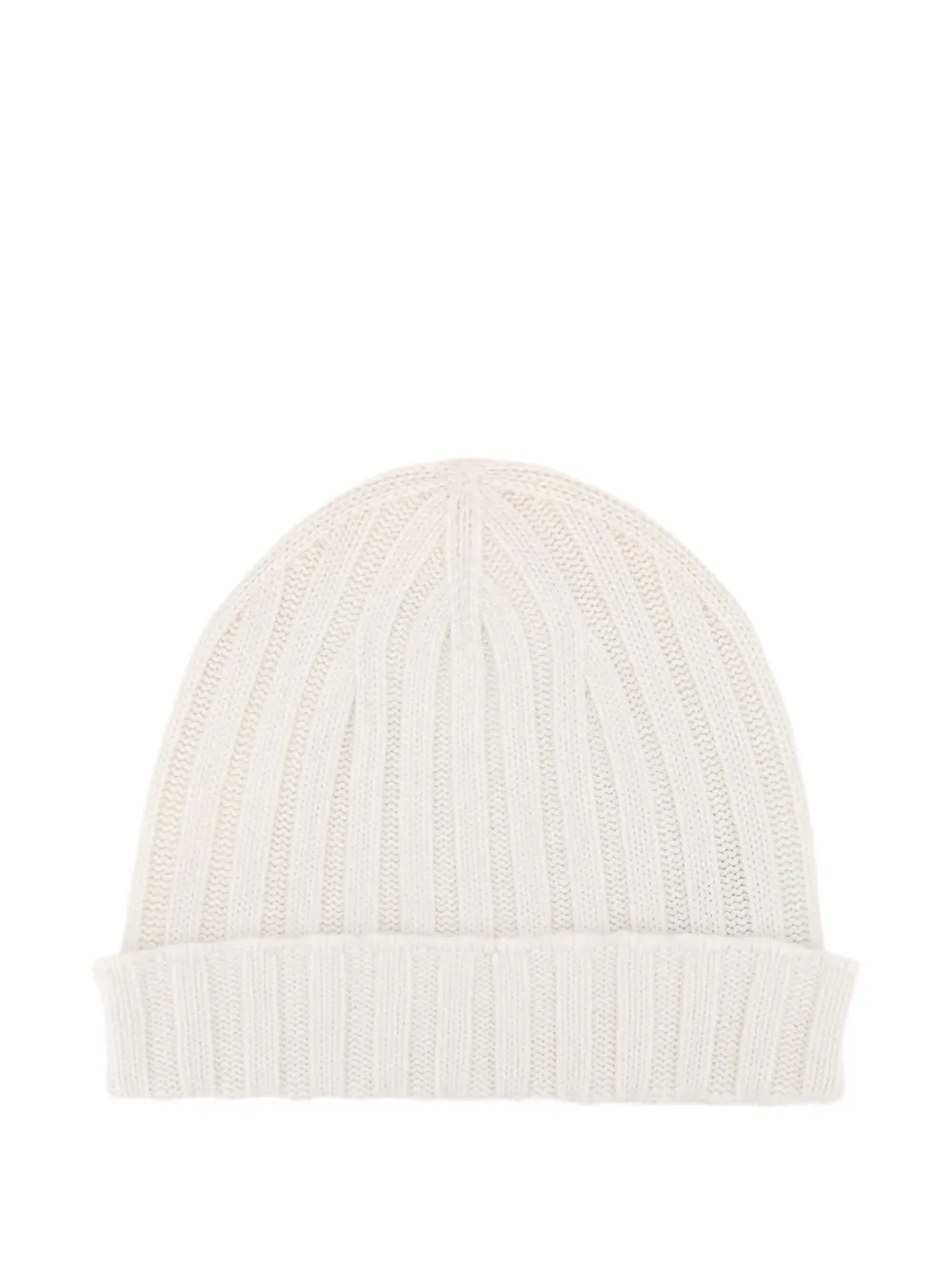 Filippo De Laurentiis ribbed beanie - Wit