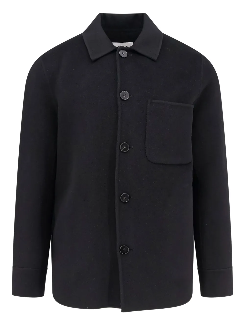 ALPHA STUDIO manteau boutonné en laine | noir | Image 1