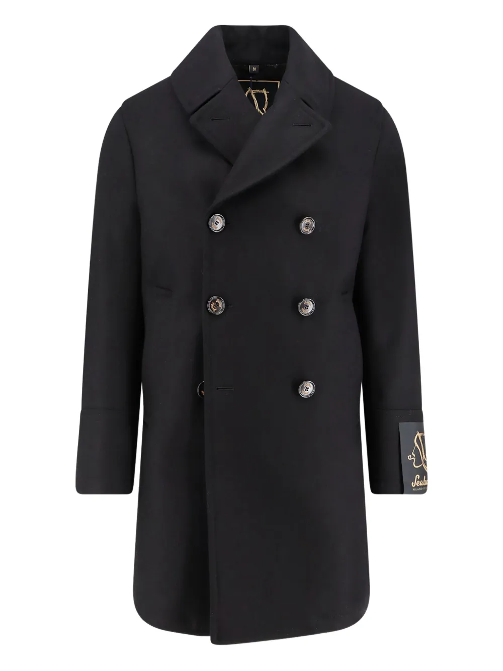 Sealup double-breasted coat | Black | Image 1