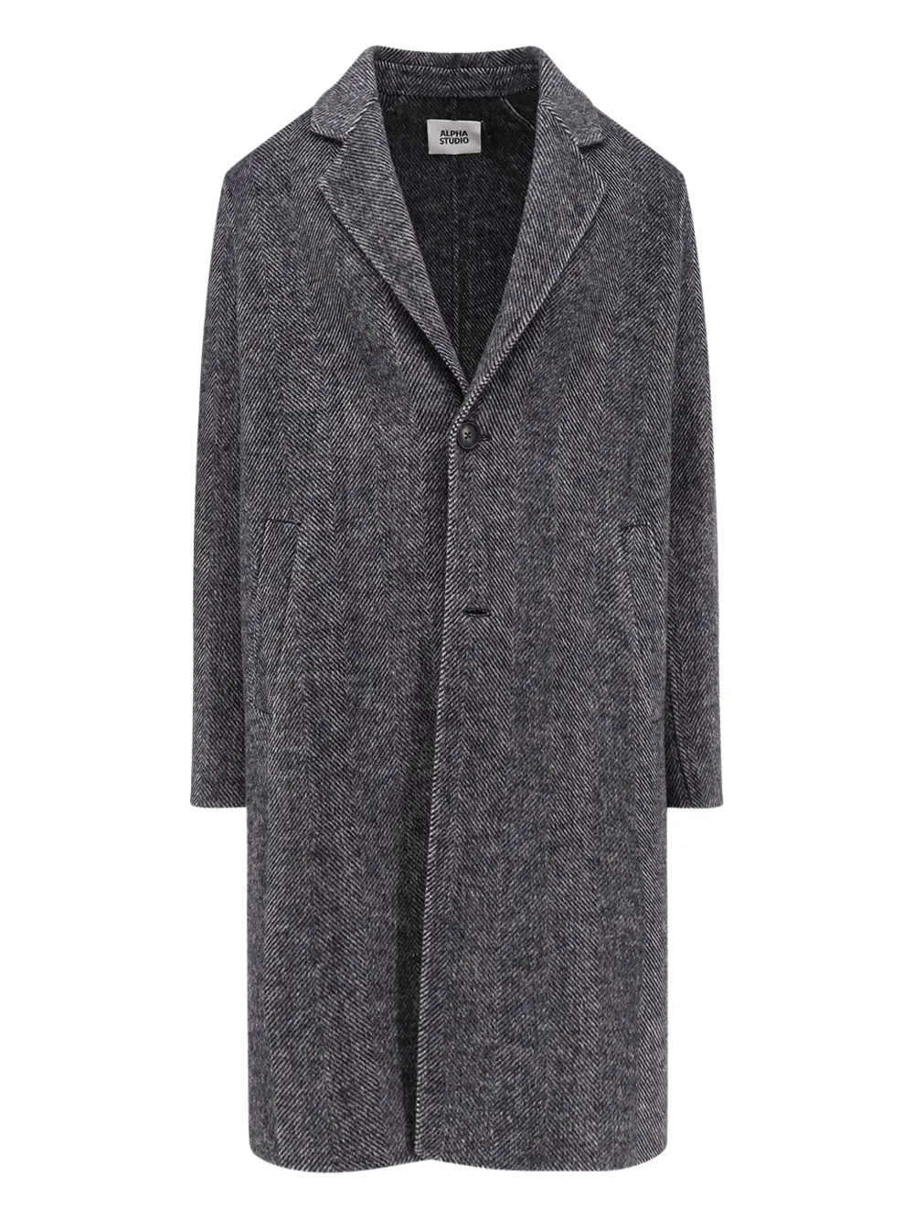 ALPHA STUDIO single-breasted coat | Grey | Image 1