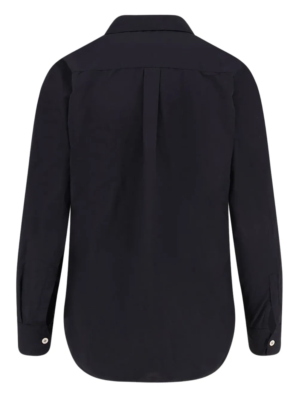 Comme Des Garçons Play ruffled-detail long-sleeved shirt - Zwart