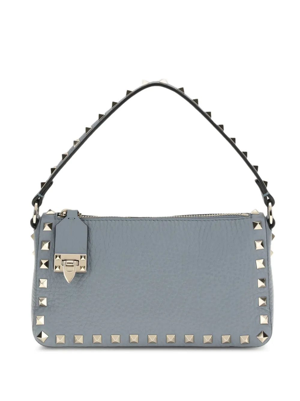 Valentino Garavani small Rockstud grained shoulder bag - Blu