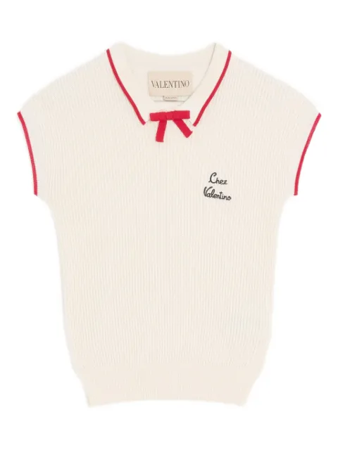 Valentino Garavani bow-detailing top