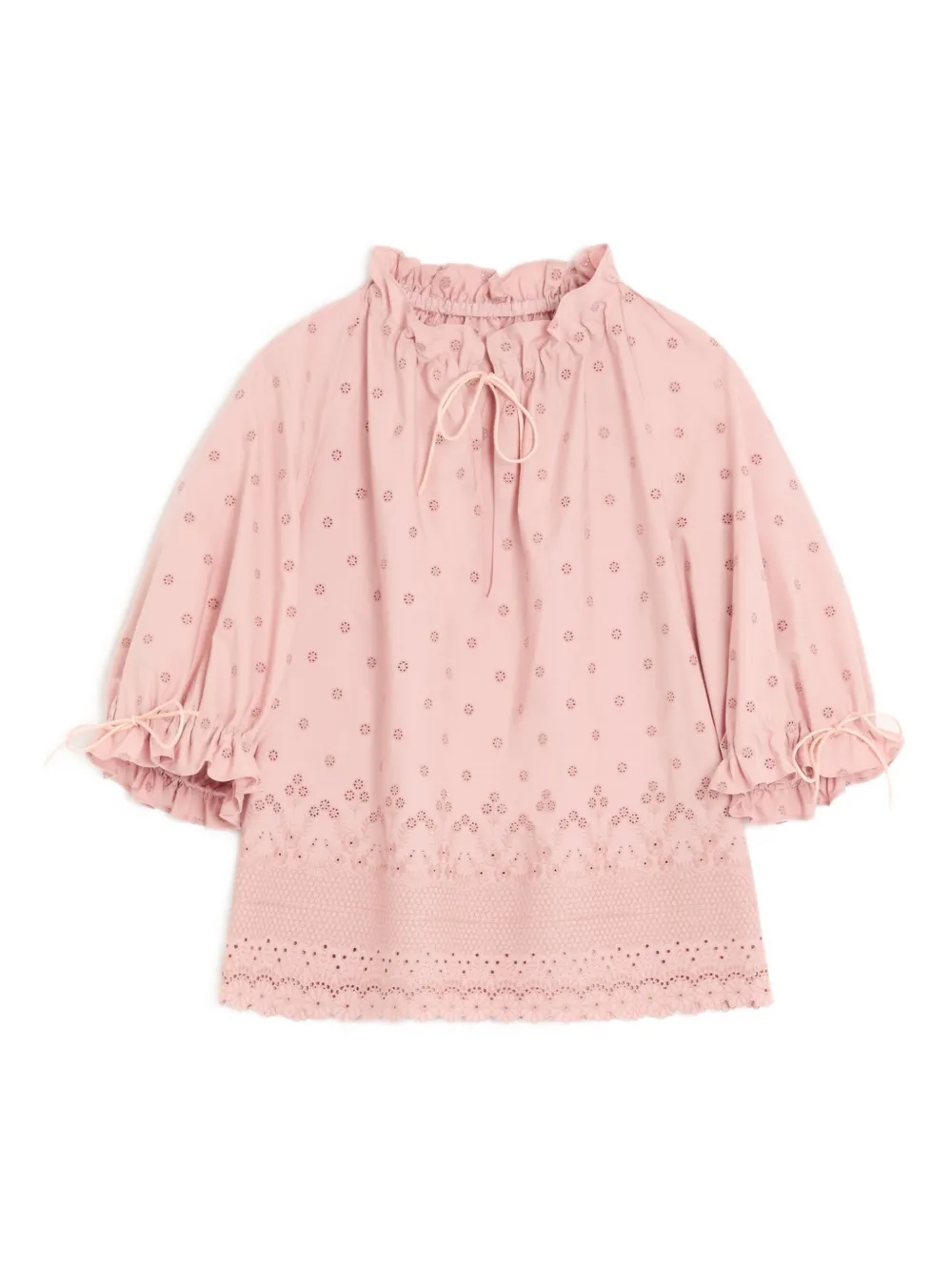 Valentino Garavani Blusa con maniche a palloncino - Rosa