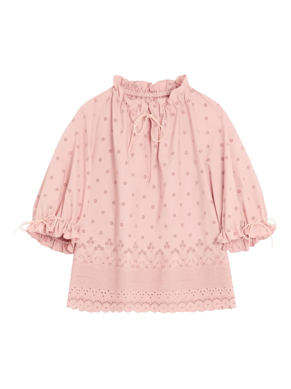 Valentino Garavani Blusa con maniche a palloncino - Rosa