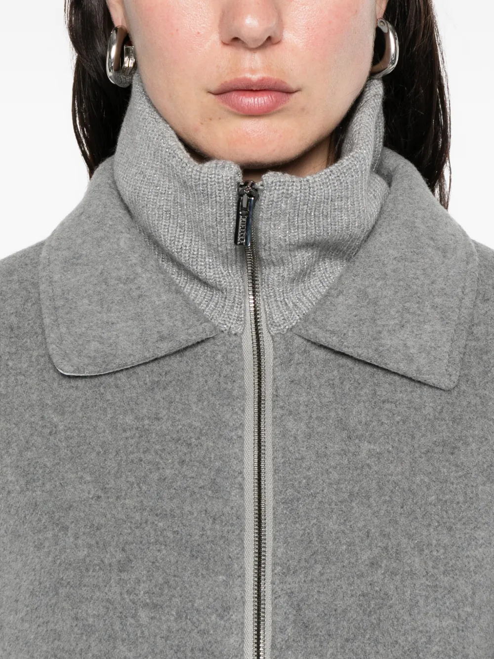 Peserico Jack met polokraag Grijs