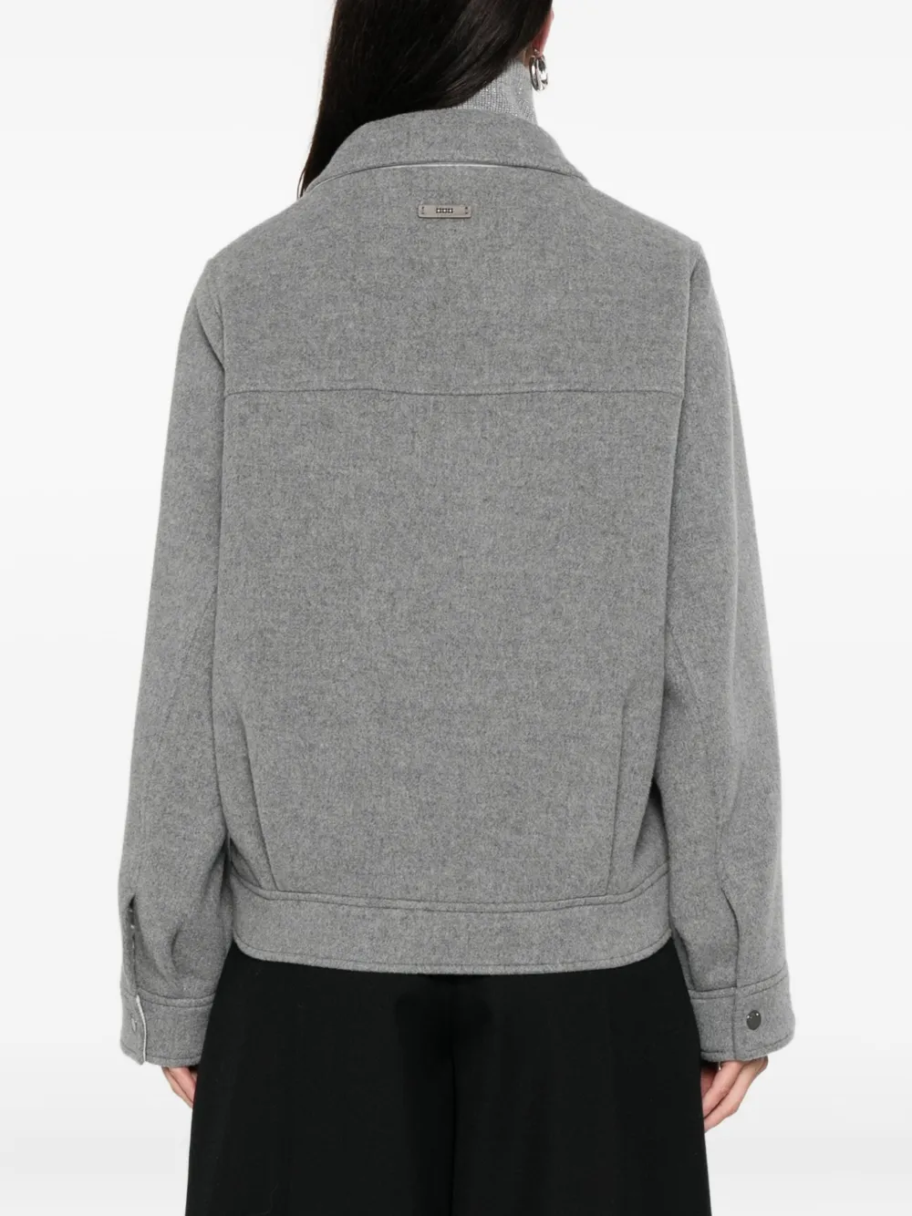 Peserico Jack met polokraag Grijs