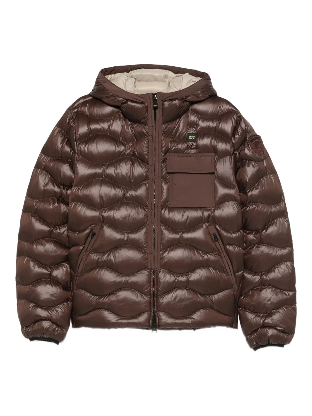 Blauer hooded padded jacket | Brown | Image 1
