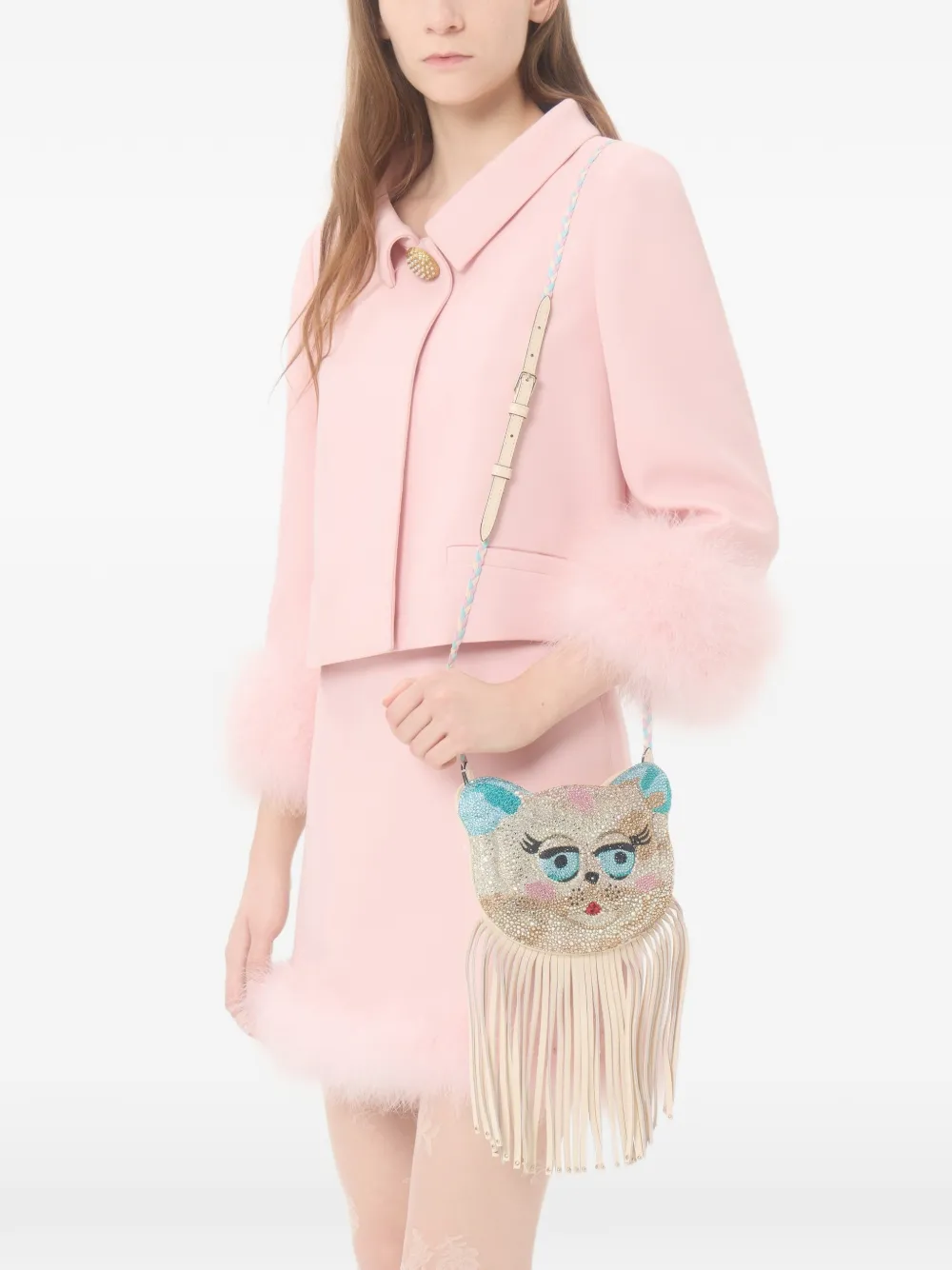 Valentino Garavani Le Chat De La Maison schoudertas Beige
