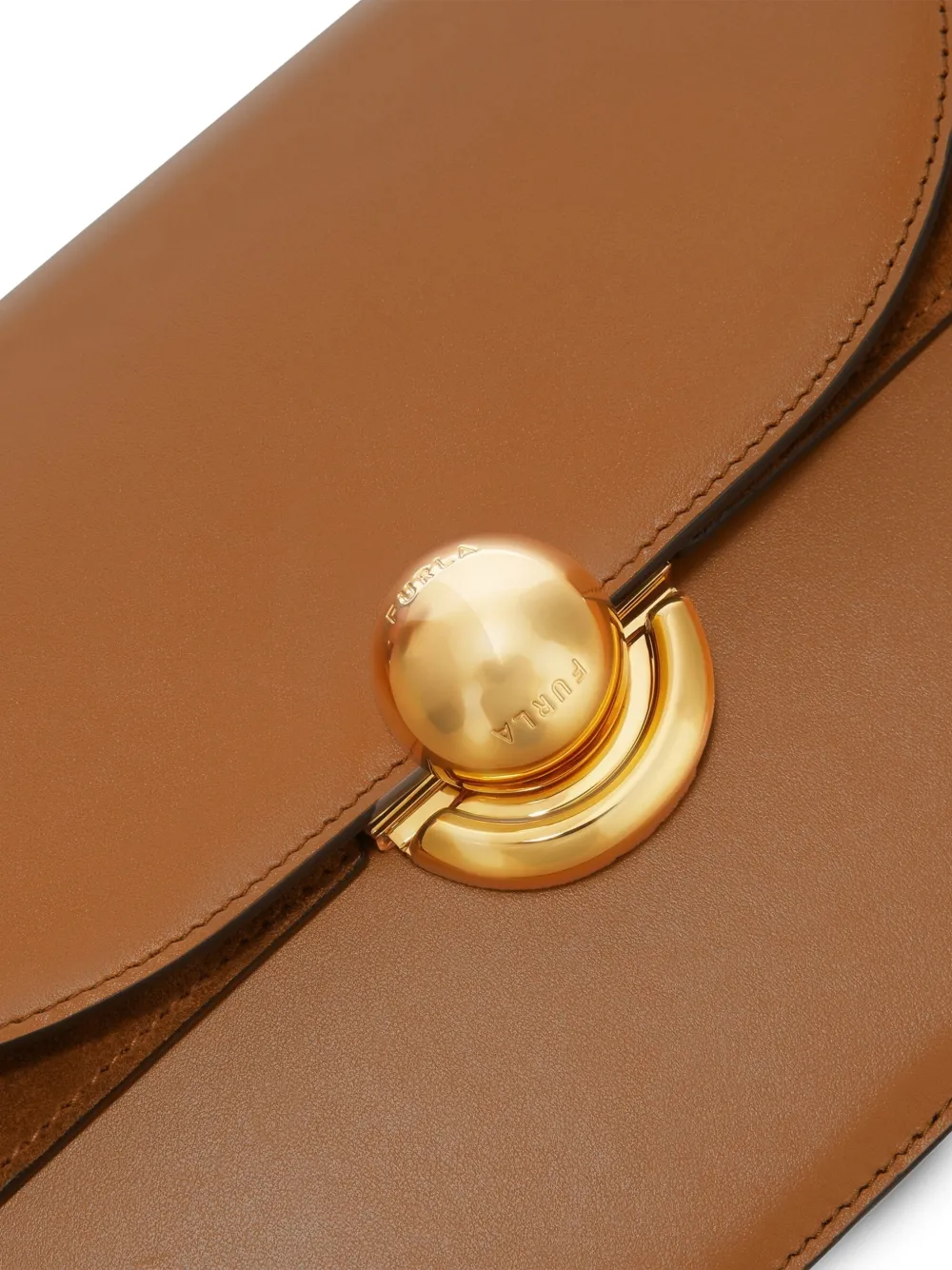 Furla Sfera leren crossbodytas met omslag Bruin