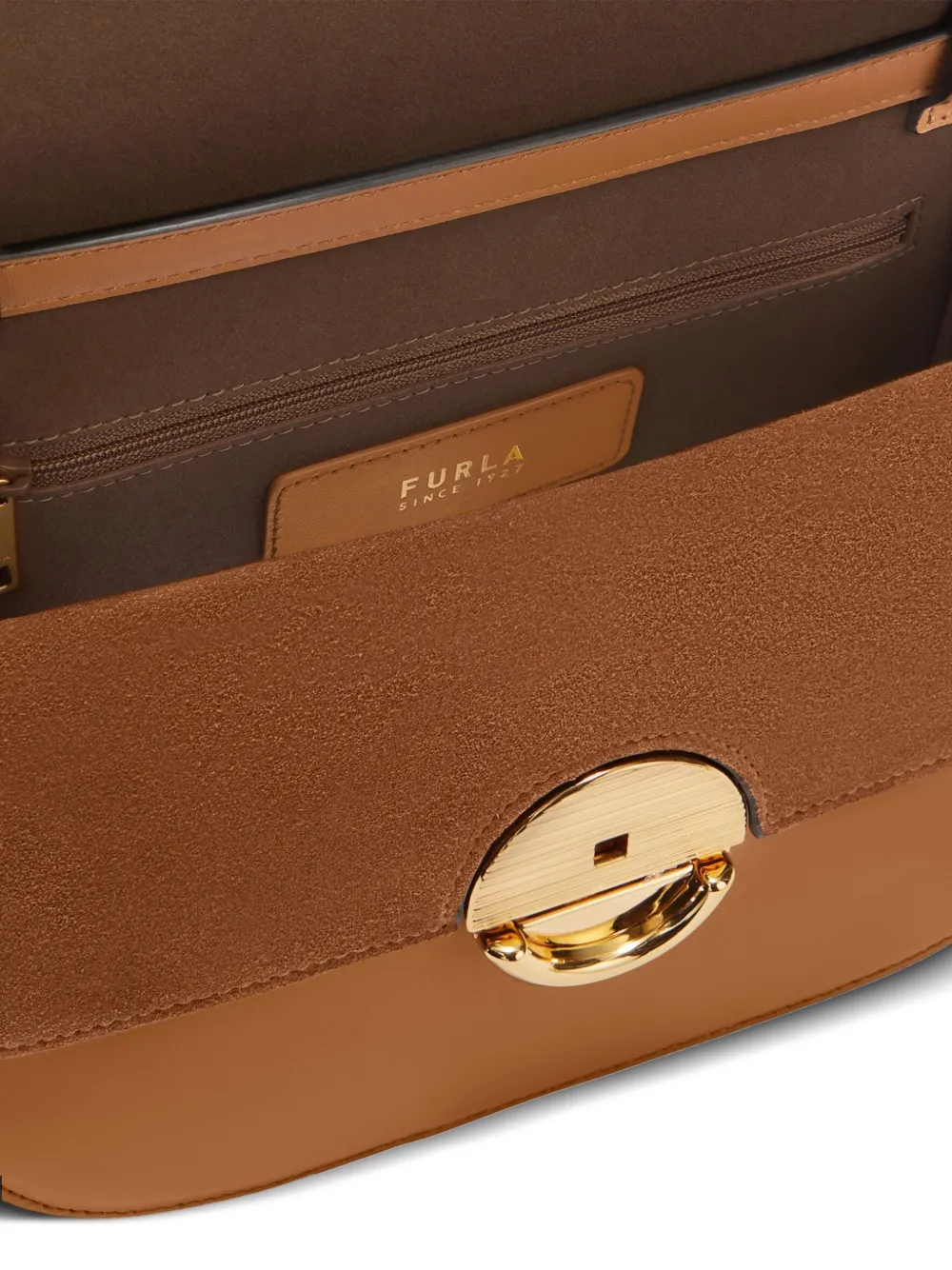Furla Sfera leren crossbodytas met omslag Bruin