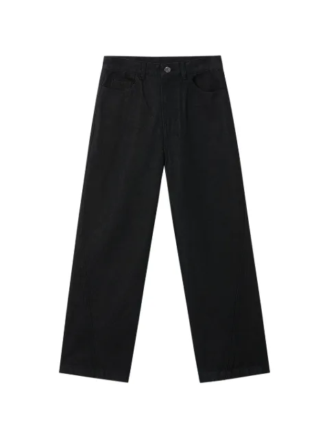 Ader Error 贴花细节直筒牛仔裤