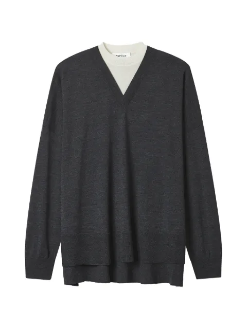Enföld V-neck long-sleeved knitwear