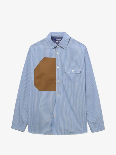 Junya Watanabe MAN chemise rayée à détail de patch